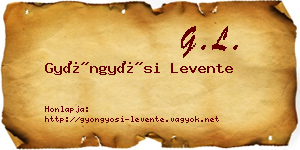 Gyöngyösi Levente névjegykártya