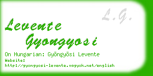 levente gyongyosi business card